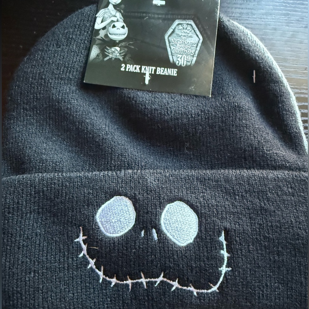 Nightmare Before Christmas 2 Knit Beanie Hats Soft Stretchy Comfortable NWT OS